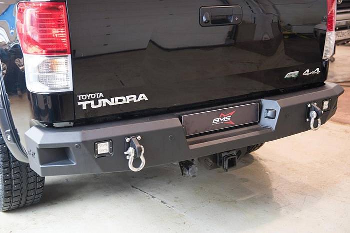 Задний силовой бампер BMS PRO-Line для Toyota Tundra 2007-13, покрытие Line-X