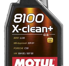 1 л MOTUL 8100 X-CLEAN+ 5W-30 для бензиновых и дизельных двигателей стандарта ЕВРО IV и ЕВРО V