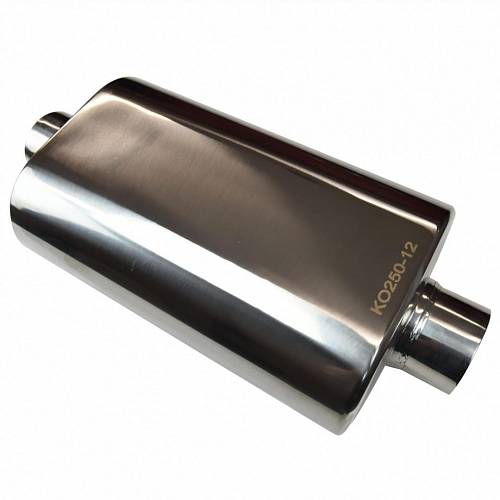 Глушитель овальный 4" x 8", длина 12"