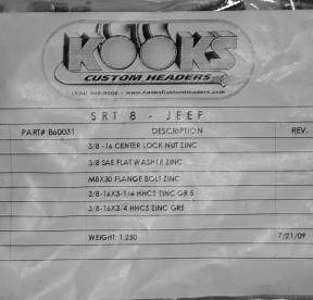 Набор торцевых болтов для монтажа выпускного коллектора