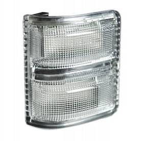 Ford 08-16 F250/F350 Superduty Side Mirror Lenses (2-Piece Set) w/ WHITE LED Running Lights & Turn Signals - Clear Lens