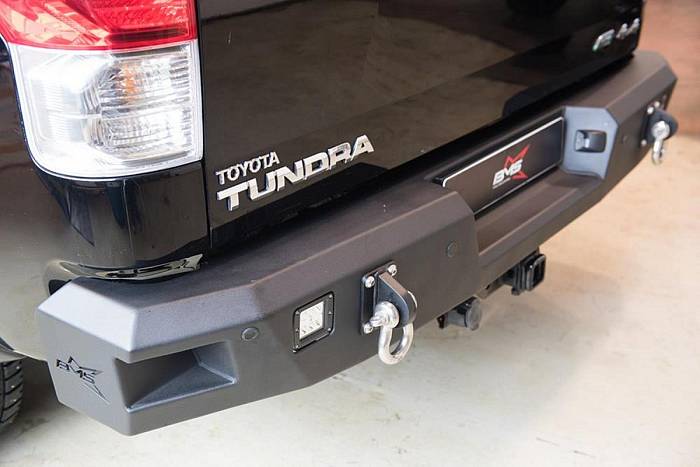 Задний силовой бампер BMS PRO-Line для Toyota Tundra 2007-13, покрытие Raptor + цинкование