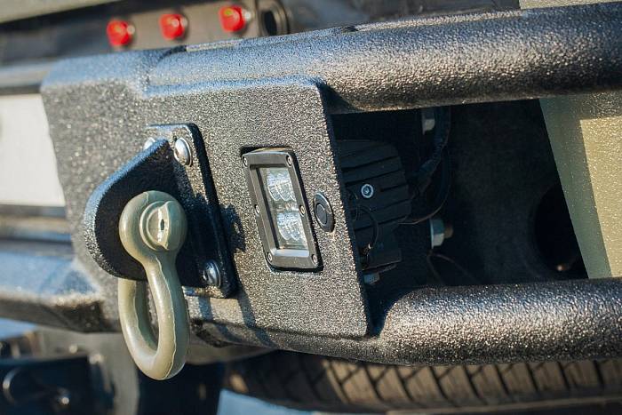 Задний силовой бампер BMS ALFA для Dodge Ram 2009-18, полимерное покрытие