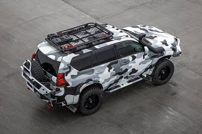 Универсальный экспедиционный багажник BMS Yukon для Toyota Prado, кунг Tundra, полимерное покрытие