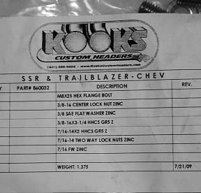 Торцевые болты для выпускного коллектора