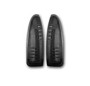 Ford 03-07 F250/F350 Superduty & Excursion Side Mirror Lenses (2-Piece Set) w/ AMBER LED Running Lights & Turn Signals - Smoked Lens