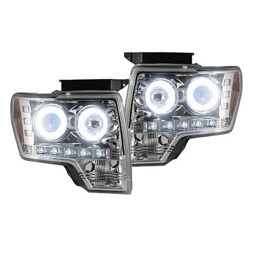 Фары головного света для Ford F150|RAPTOR 09-14  - Clear / Chrome