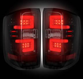 Chevy Silverado 14-17 1500/2500/3500 (Replaces Factory OEM Halogen Tail Lights ONLY - Also Fits GMC Sierra 15-17 Dually Body Style with Factory OEM Halogen Tail Lights ONLY) OLED TAIL LIGHTS - Smoked Lens