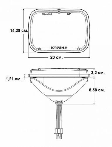 Фара головного света 5"х7" 