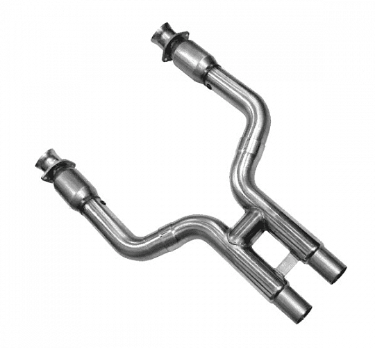 Приемные трубы H-Pipe с кат. для Mustang Shelby GT500, 2007-2014, 3'' x 3''