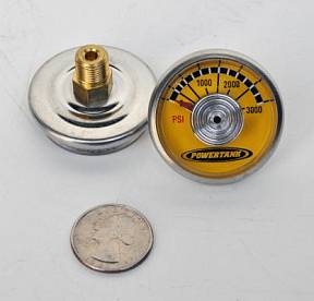 Плоский спиральный манометр с 0-3000 PSI