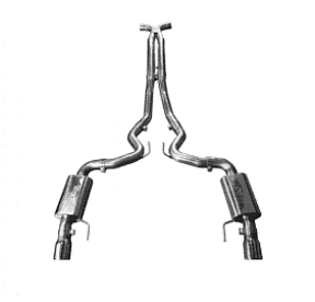 Выхлопная система для Mustang GT 5.0L 4V, ø 3'', полированные насадки