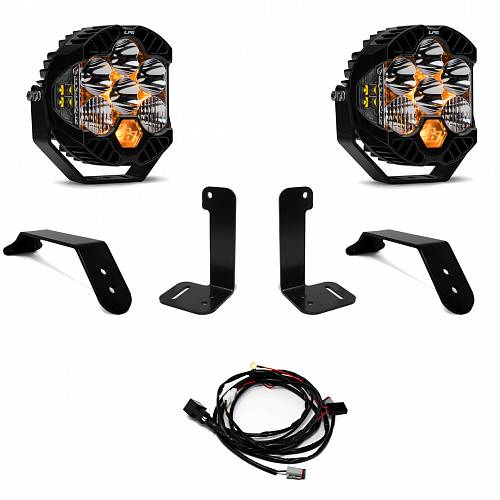 Комплект LED фар LP6 для бампера Jeep Wrangler JL, с темблерным переключателем