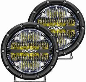 Фары RIGID 360 Серия 6″ Водительский свет - белая подсветка