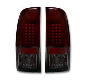 Ford Superduty F250HD/350/450/550 08-16 LED TAIL LIGHTS - Dark Red Smoked Lens