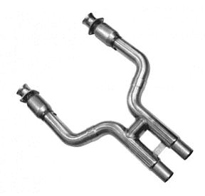 Приемные трубы H-Pipe с кат. для Mustang Shelby GT500, 2007-2014, 3'' x 3''