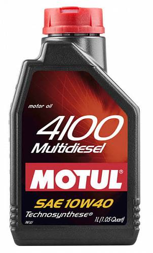 1 л MOTUL 4100 MULTIDIESEL 10W-40 для дизельных и турбодизельных двигателей, изготовленное по технологии Technosynthese®