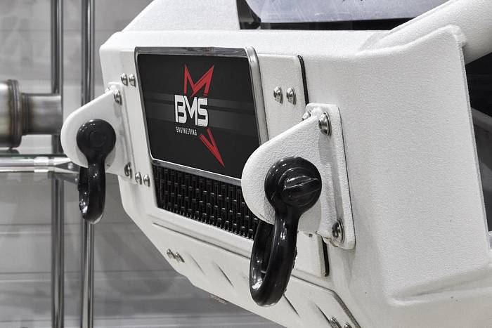 Передний силовой бампер BMS Alfa для Dodge Ram 2009-18, покрытие Raptor