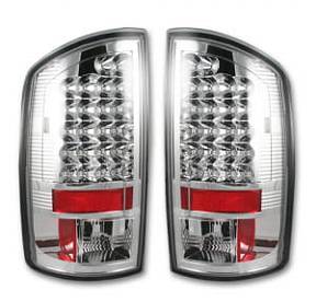 Dodge 07-08 RAM 1500 & 07-09 RAM 2500/3500 LED TAIL LIGHTS - Clear Lens