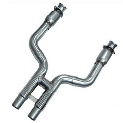 Приемные трубы H-Pipe с High Flow кат. для Mustang V6, 2005-2010, 2.5'' x 2.5''