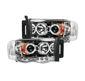 Dodge RAM 02-05 1500/2500/3500 PROJECTOR HEADLIGHTS - Clear / Chrome