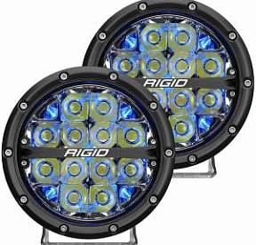 Фары RIGID 360 Серия 6″ Дальний свет - синяя подсветка