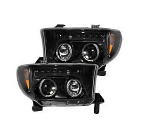 Toyota Tundra & Sequoia 07-13 PROJECTOR HEADLIGHTS - Smoked / Black