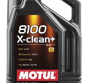 5 л MOTUL 8100 X-CLEAN+ 5W-30 для бензиновых и дизельных двигателей стандарта ЕВРО IV и ЕВРО V