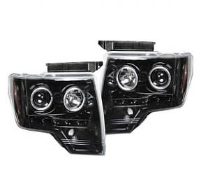 Фары головного света для Ford F150|RAPTOR 09-14 - Smoked / Black
