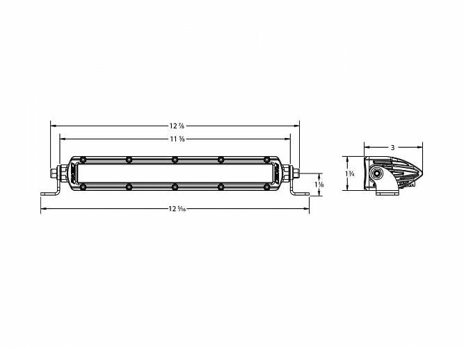 Светодиодная балка 10" SR-серия (10 светодиодов), дальний свет