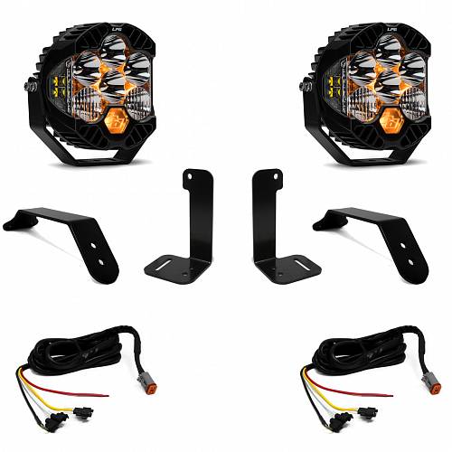 Комплект LED фар LP6 для бампера Jeep Wrangler JL, подключается к панели управления