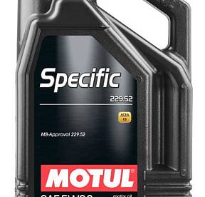 5 л MOTUL SPECIFIC 229.52 для бензиновых и дизельных двигателей  “BLUETEC” MERCEDES-BENZ, оснащенных системами SCR и/или DPF