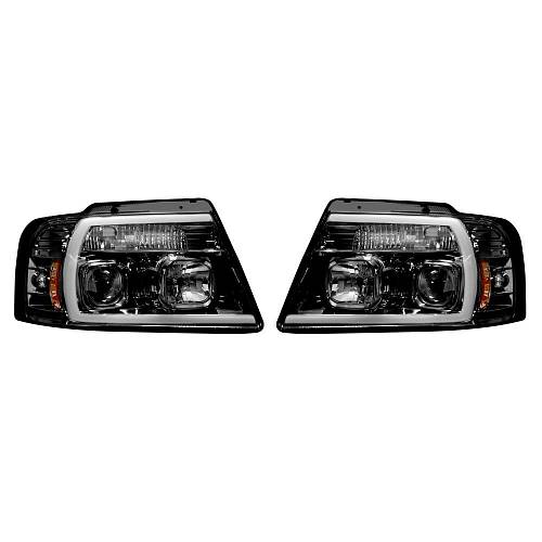 Фары головного света для Ford F150 04-08  - Smoked / Black