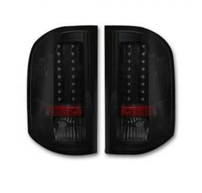 Chevy Silverado 07-13 Single-Wheel & 07-14 Dually & GMC Sierra 07-14 (Dually Only) 2nd GEN Body Style LED TAIL LIGHTS - Smoked Lens