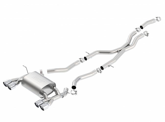 ВЫХЛОПНАЯ СИСТЕМА CAT BACK M3 F80 И M4 F82 L6-3.0 (TWINTURBO) ’15-, ЗВУК S-TYPE — НАСАДКА №18