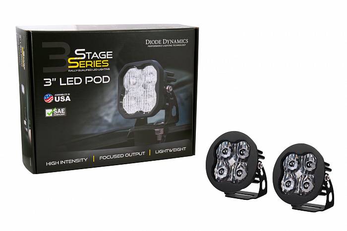 Круглые противотуманные LED-модули SS3 Sport SAE