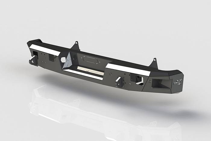 Задний силовой бампер BMS PRO-Line для Toyota Tundra 2007-13, покрытие Line-X