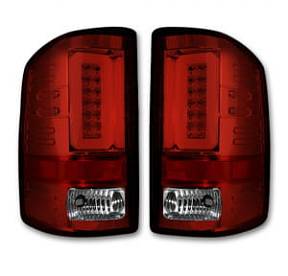 GMC Sierra 16-17 1500/2500/3500 (Only Fits Single Wheel Body Style Trucks with Factory OEM LED Tail Lights) OLED TAIL LIGHTS - Red Lens