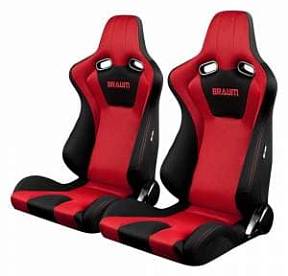 Чёрно/Красные спортивные сиденья анатомические серии Venom Sport Seats 