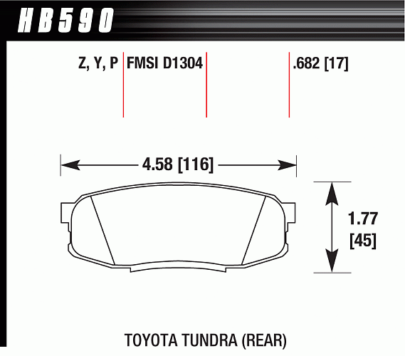 Тормозные колодки задние для Toyota LC200 Lexus LX570/LX450 HAWK ceramic 2008 -2017