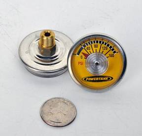 Спиральный плоский манометр 0-160 PSI, виброустойчивый