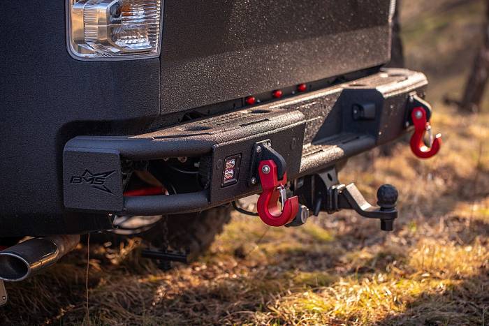 Задний силовой бампер BMS ALFA для Toyota Tundra 2007-13, покрытие Line-X + цинкование 
