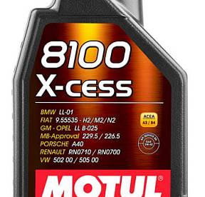 1 л MOTUL 8100 X-CESS 5W-40 для бензиновых и дизельных двигателей