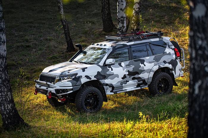 Универсальный экспедиционный багажник BMS Yukon для Toyota Prado, кунг Tundra, полимерное покрытие