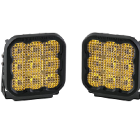 Фары светодиодные SS5 PRO рабочий желтый свет 2 шт 
