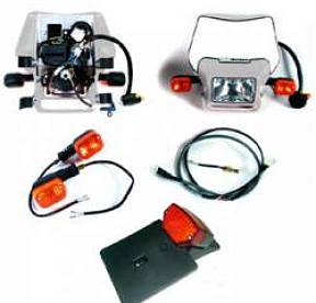 EZ Mount Kick Enduro, White Dual Sport Kit Baja Designs