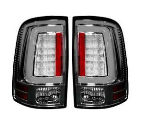 Dodge 09-14 RAM 1500 & 10-14 RAM 2500/3500 OLED TAIL LIGHTS (Replaces Factory OEM Halogen Tail Lights) - Clear Lens