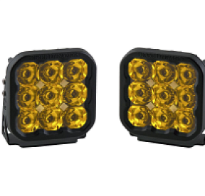 Фары светодиодные SS5 PRO желтые дальний свет 2 шт 
