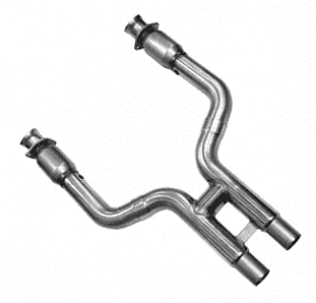 Приемные трубы H-Pipe для Ford Shelby GT500 с кат. Green, 3'' x 2.75''