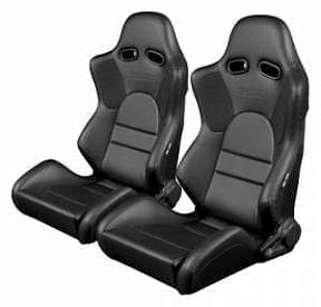 Спортивные сиденья анатомические серии Advan Series Sport Seats - Black Leatherette (Black Stitching)